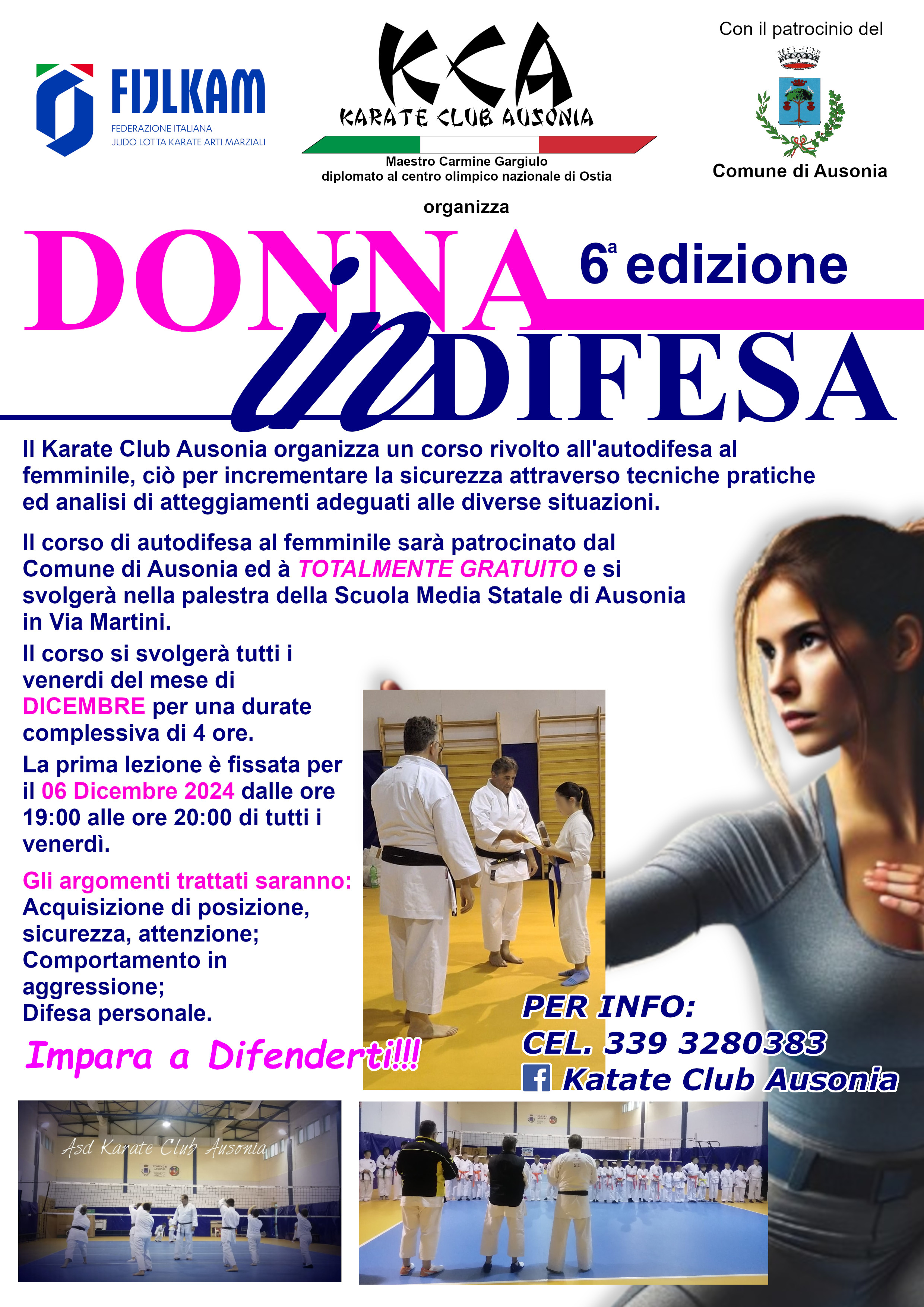 ASD Karate Club Ausonia - Evento Donna InDifesa 6a edizione